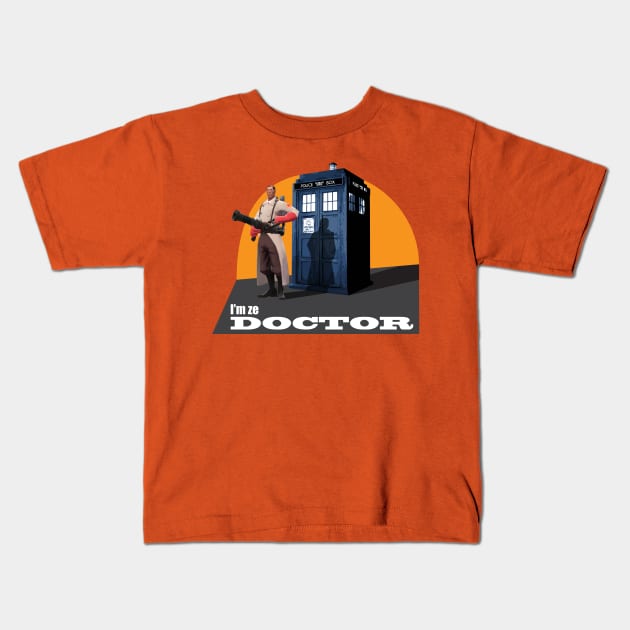 I'm ze Doctor! Kids T-Shirt by Randy Handsome